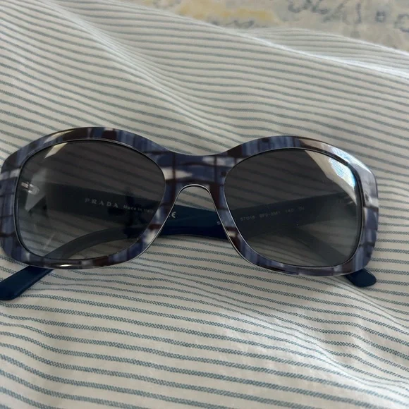 Prada Blue and White Sunglasses - Picture 3 of 12